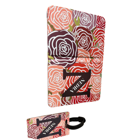Custom Matching Passport Holder and Luggage Tag Set