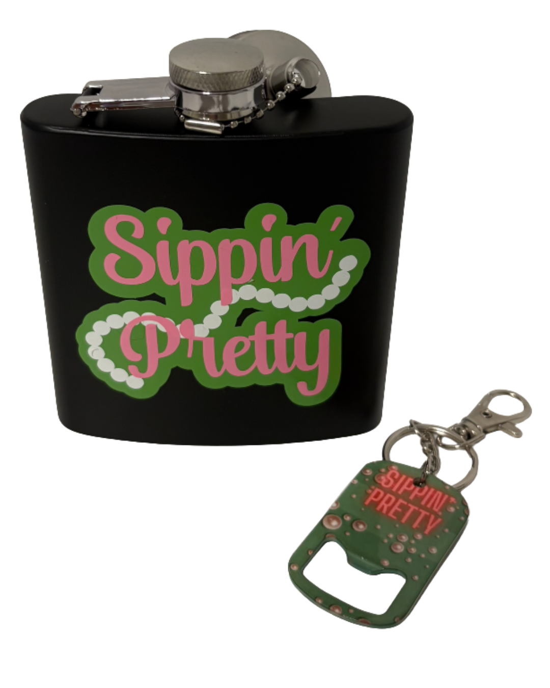 Flasks and Bottle Opener Keychain Set | D9 Edition
