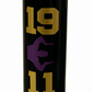 Black tumbler with gold number '1911' and purple silhouette of a person in a dynamic pose.