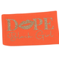 Orange headband with 'Dope Black Girl' text on a white background